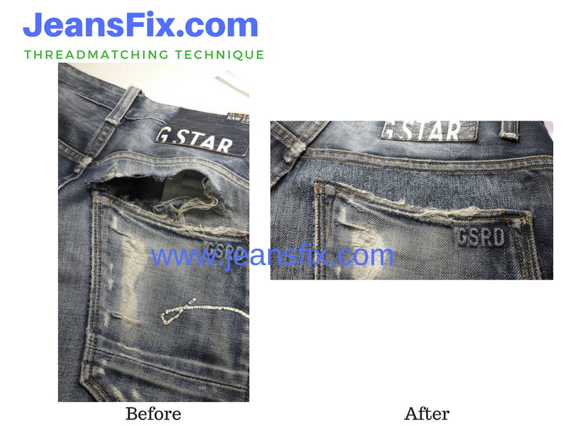 Gstar Pocket Repair Before After