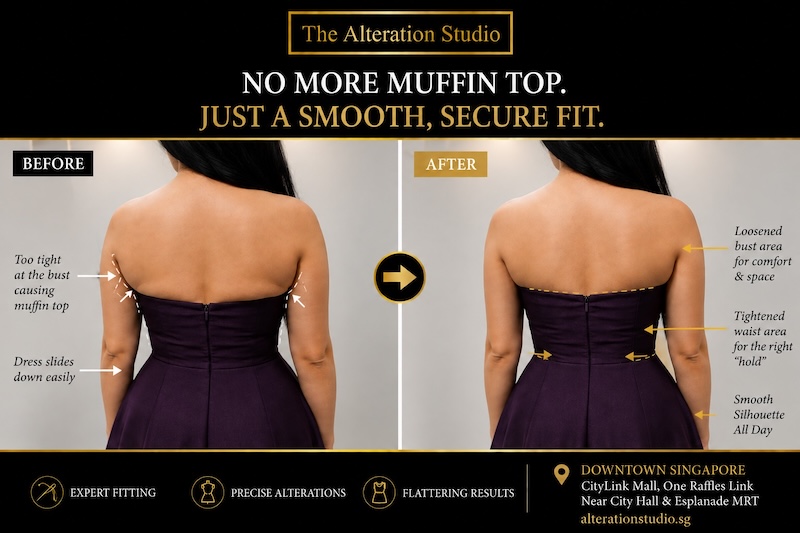 How To Prevent Muffin Top When Wearing A Strapless Dress