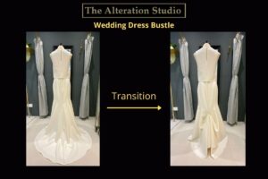 wedding dress bustle